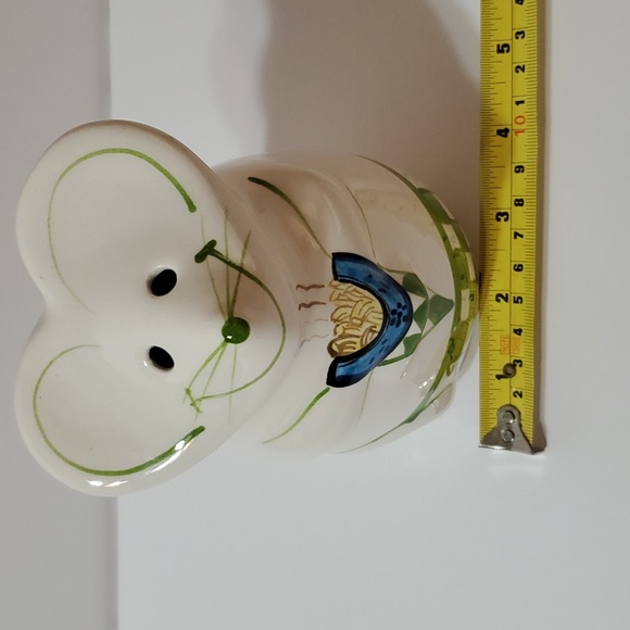 Vintage 1998 Laurie Gates Hand Painted Ceramic Mouse Parmesan Cheese Shaker - Picture 11 of 12
